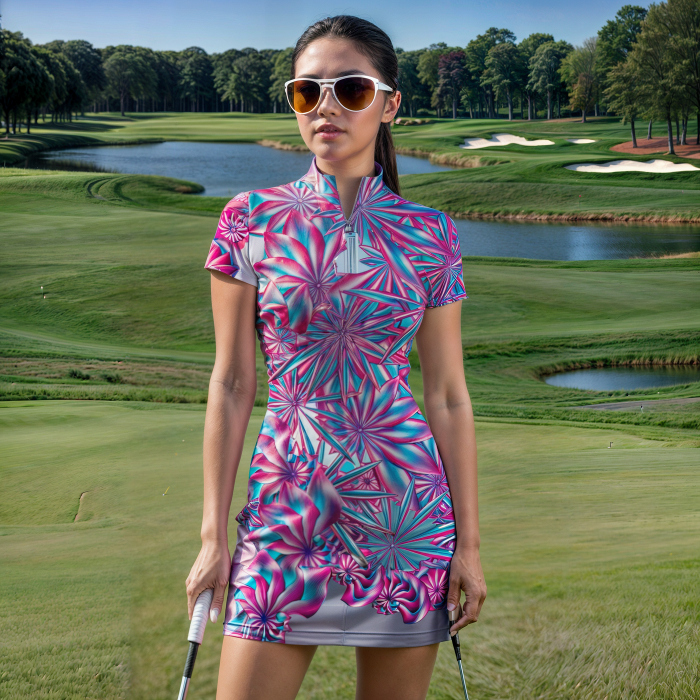 Pink Flora | Golf Dress